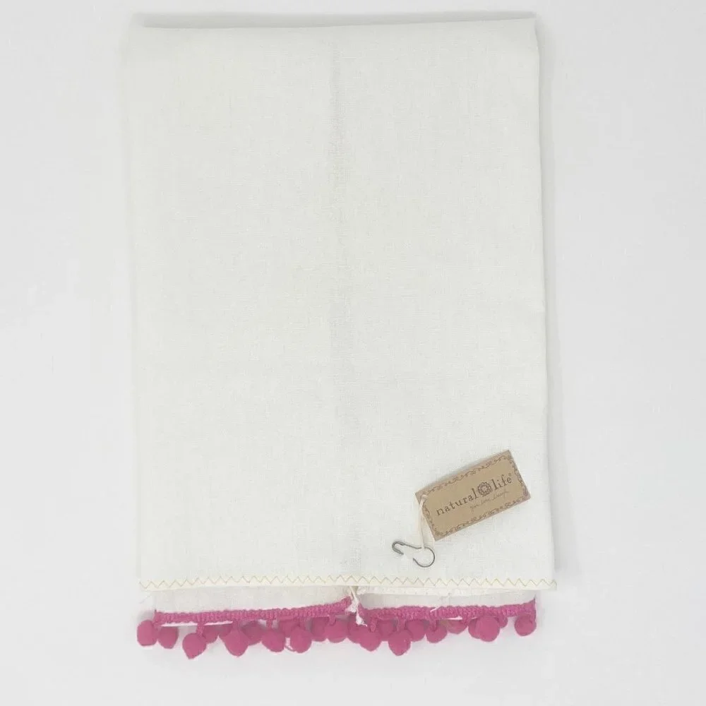 NATURAL LIFE | Be Happy Kitchen Hand Tea Towel Embroidered